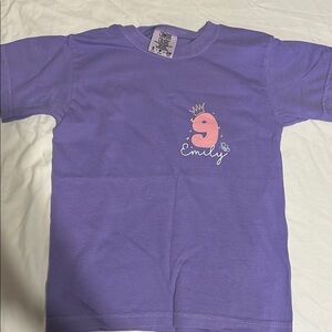 Gildan Purple Short Sleeve Tee with Pink Design